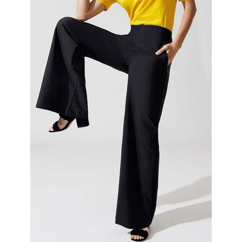 Carbon38 Classic Wide-Leg Trousers In Black Medium - Picture 2 of 13